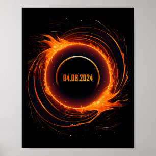 Solar Eclipse 2024 Total Sun Eclipse  Poster