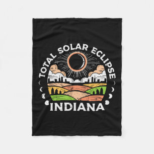 Solar Eclipse 2024 Totality April 8 Men Women Kids Fleece Blanket