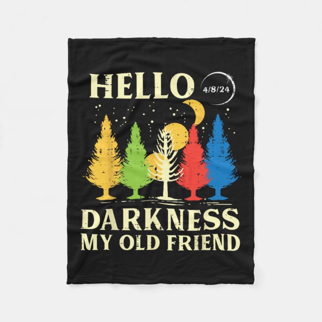 Solar Eclipse 2024 Tress Hello Darkness 04.08 Kids Fleece Blanket (Front)