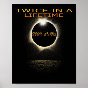 Solar Eclipse 2024 Twice In Lifetime Solar Eclipse Poster