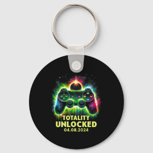 Solar Eclipse 2024 Video Game Gaming Key Ring