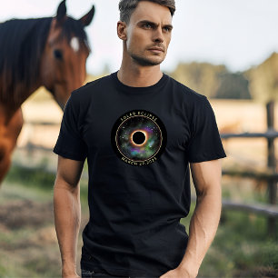 Solar eclipse 2025 celestial custom message T-Shirt