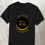 Solar Eclipse 2025 Personalised T-Shirt<br><div class="desc">Celebrate the Solar Eclipse on March 29th,  2025 with this personalised T-shirt.  Change the family name and any of the text to customise.</div>