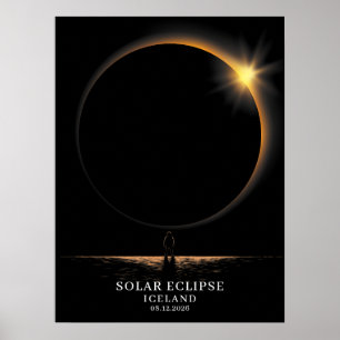 Solar Eclipse 2026 Iceland Celestial Poster