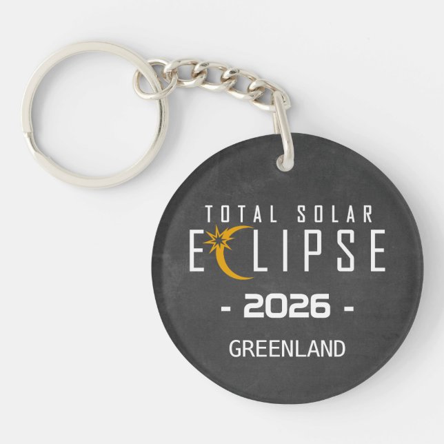Solar Eclipse 2026 Totality Key Ring (Front)