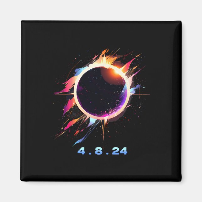 Solar Eclipse 4.8.24 Totality Event 2024 Souvenir  Magnet (Front)