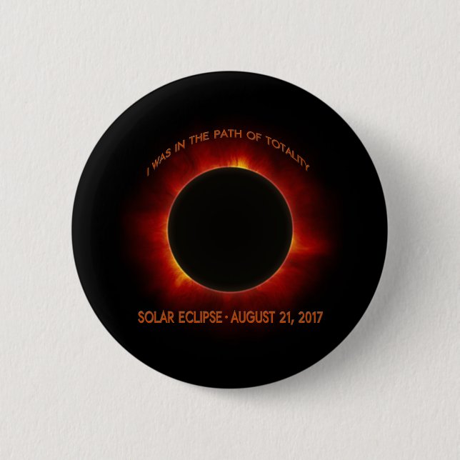 Solar Eclipse 6 Cm Round Badge (Front)