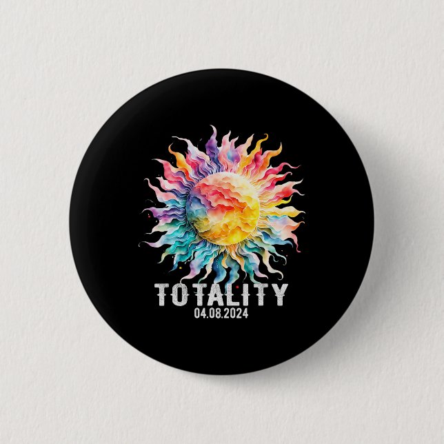 Solar Eclipse  6 Cm Round Badge (Front)