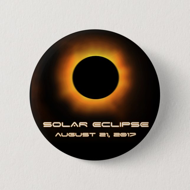 Solar Eclipse 6 Cm Round Badge (Front)