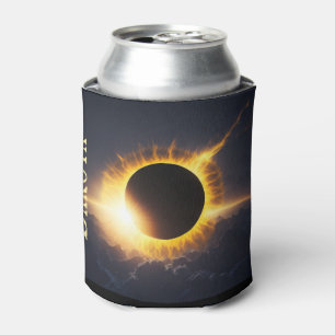 Solar Eclipse Add Name Drink Can Cooler