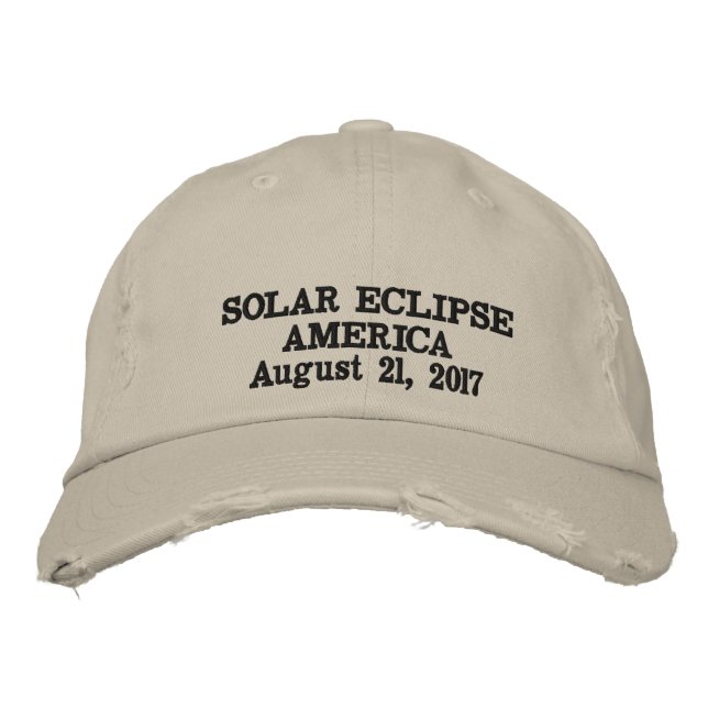 Solar eclipse America August 21, 2017 Embroidered Hat (Front)