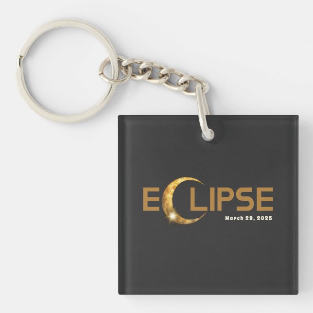 Solar Eclipse American Event 3/29/2025 Coffee Mug Key Ring (Front)