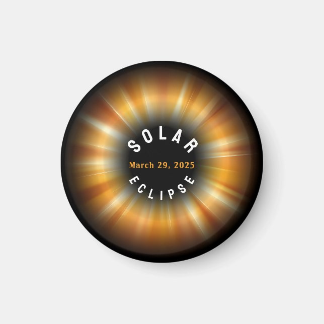Solar Eclipse American Event 3/29/2025 CUSTOM NAME Magnet (Front)