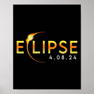 Solar Eclipse American Totality Spring 4.08.24 2 Poster