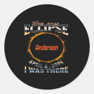 Solar Eclipse Anderson Indiana There Classic Round Sticker