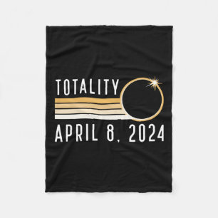 Solar Eclipse April 8 2024 Totality Solar Eclipse Fleece Blanket