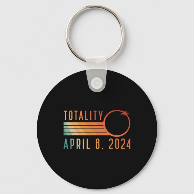Solar Eclipse April 8 2024 Totality Solar Eclipse  Key Ring (Front)