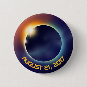 Solar Eclipse   Astronomy   Space 6 Cm Round Badge