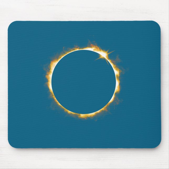 Solar Eclipse August 21 2017 Illustration Mouse Pad (Front)