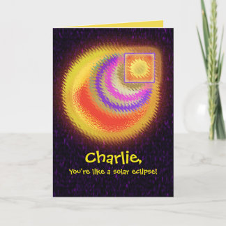 Solar Eclipse Birthday Card
