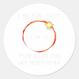 Solar Eclipse Birthday I Blew Out The Sun On My Bi Classic Round Sticker