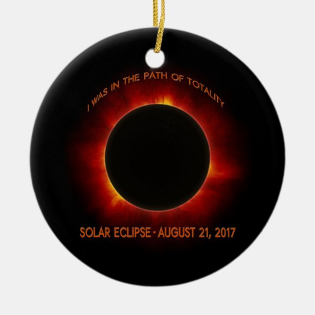 Solar Eclipse Ceramic Tree Decoration (Front)