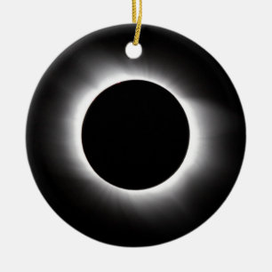 Solar eclipse ceramic tree decoration