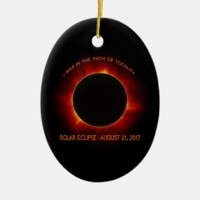 Solar Eclipse Ceramic Tree Decoration (Front)