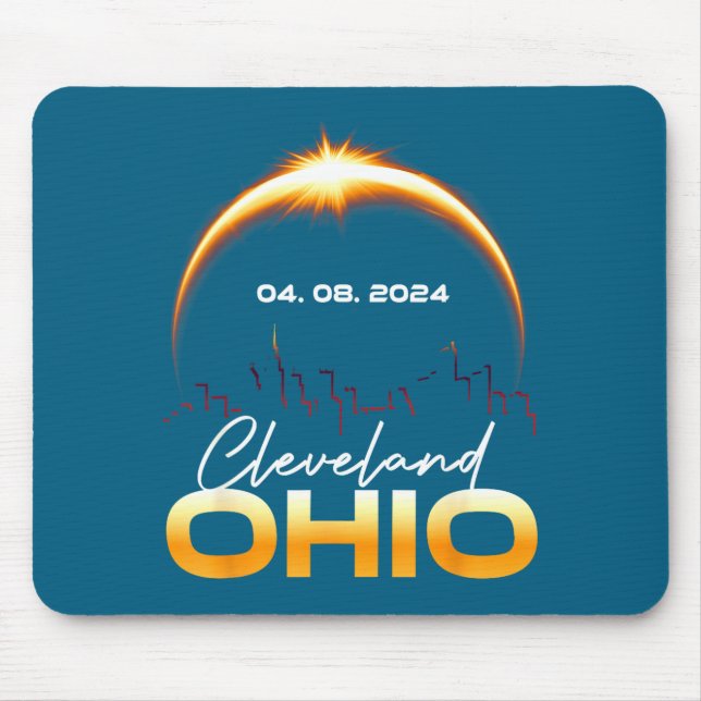 Solar Eclipse Cleveland Ohio Total Mouse Pad (Front)