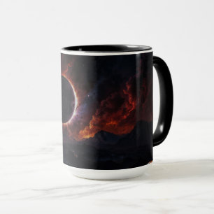 Solar Eclipse Cosmic Masterpiece Xzendor7 AI Art Mug