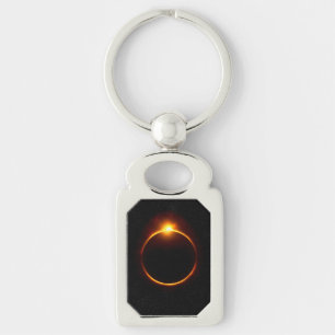 Solar Eclipse Dark Sun & Moon Key Ring