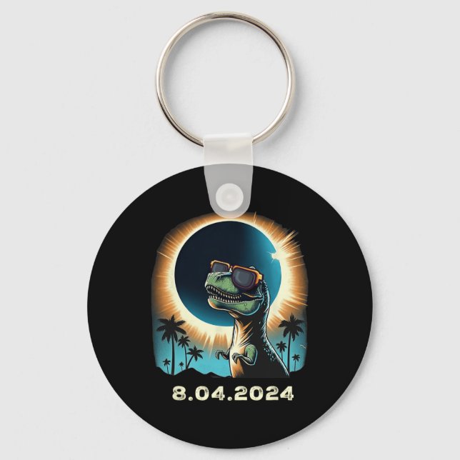 Solar Eclipse Dino With Solar Eclipse Gles  Key Ring (Front)