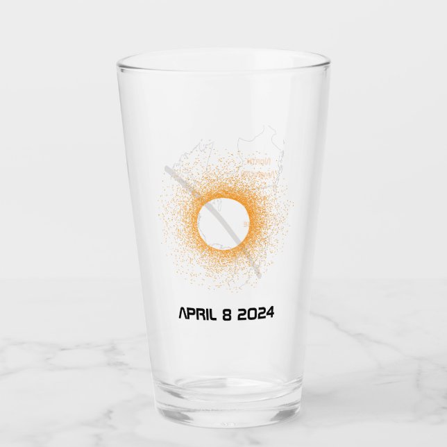 Solar Eclipse Drinking Glass  (Front)