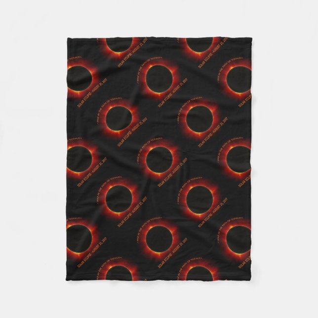 Solar Eclipse Fleece Blanket (Front)