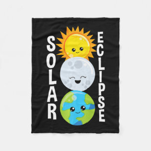 Solar Eclipse For Adults Toddlers And Kids Fleece Blanket