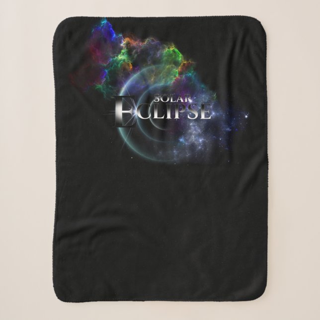 Solar Eclipse Fractal Art Spacescape Sherpa Blanket (Front)