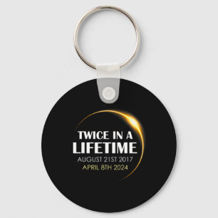 Solar Eclipse Fun Twice In Lifetime 2024 Solar Ecl Key Ring