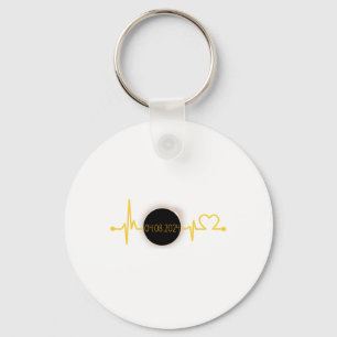 Solar Eclipse Heartbeat Total Solar Eclipse April Key Ring