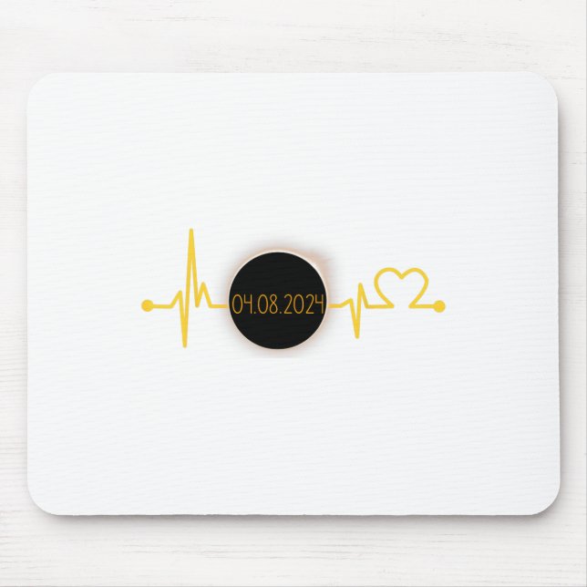 Solar Eclipse Heartbeat Total Solar Eclipse April  Mouse Pad (Front)