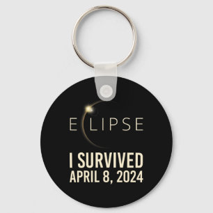 Solar Eclipse I Survived April 8 2024 Total Solar Key Ring