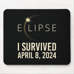 Solar Eclipse I Survived April 8 2024 Total Solar Mouse Pad
