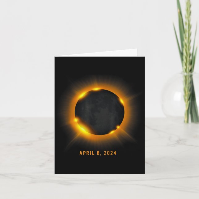 Solar Eclipse Illustration Card (Front)