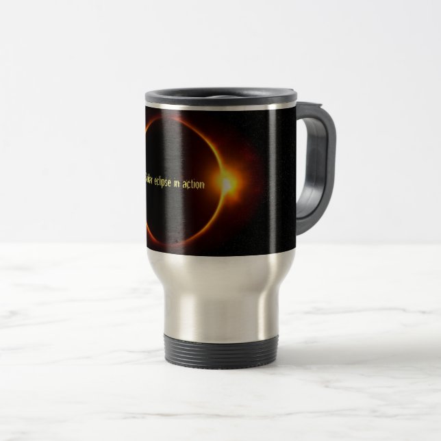 Solar Eclipse in action Travel/Commuter Mug (Front Right)