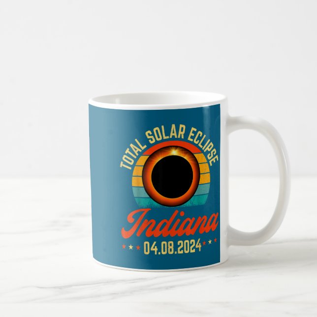 Solar Eclipse Indiana Total Solar Design Coffee Mug (Right)