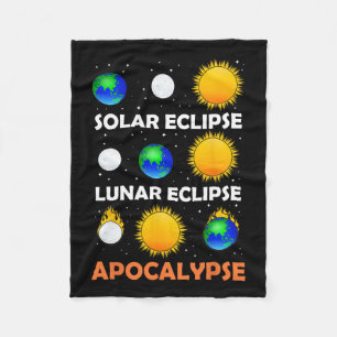 Solar Eclipse Lunar Science Teacher Space Eclipse  Fleece Blanket