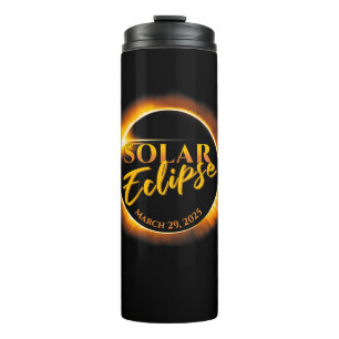  Solar Eclipse March 29 2025 Commemorative  Thermal Tumbler