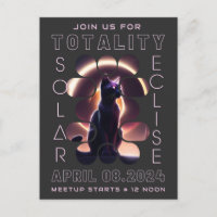Solar Eclipse Meetup 2024 | Invitation Postcard