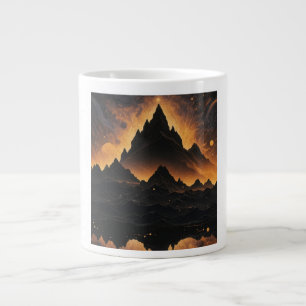 Solar Eclipse Mountain Mug - Cosmic Landscape Mug