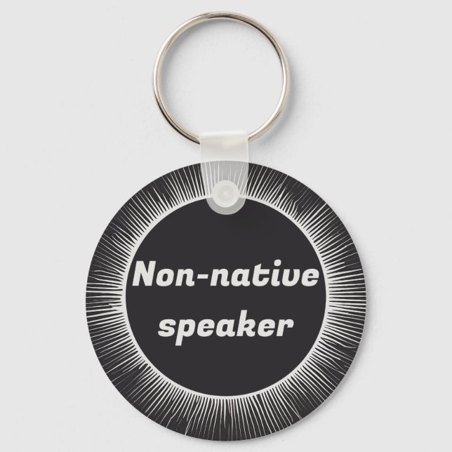 Solar Eclipse Native English International Travel Key Ring (Front)