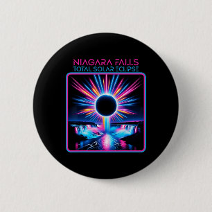 Solar Eclipse Niagara Falls Totality Event Souveni 6 Cm Round Badge